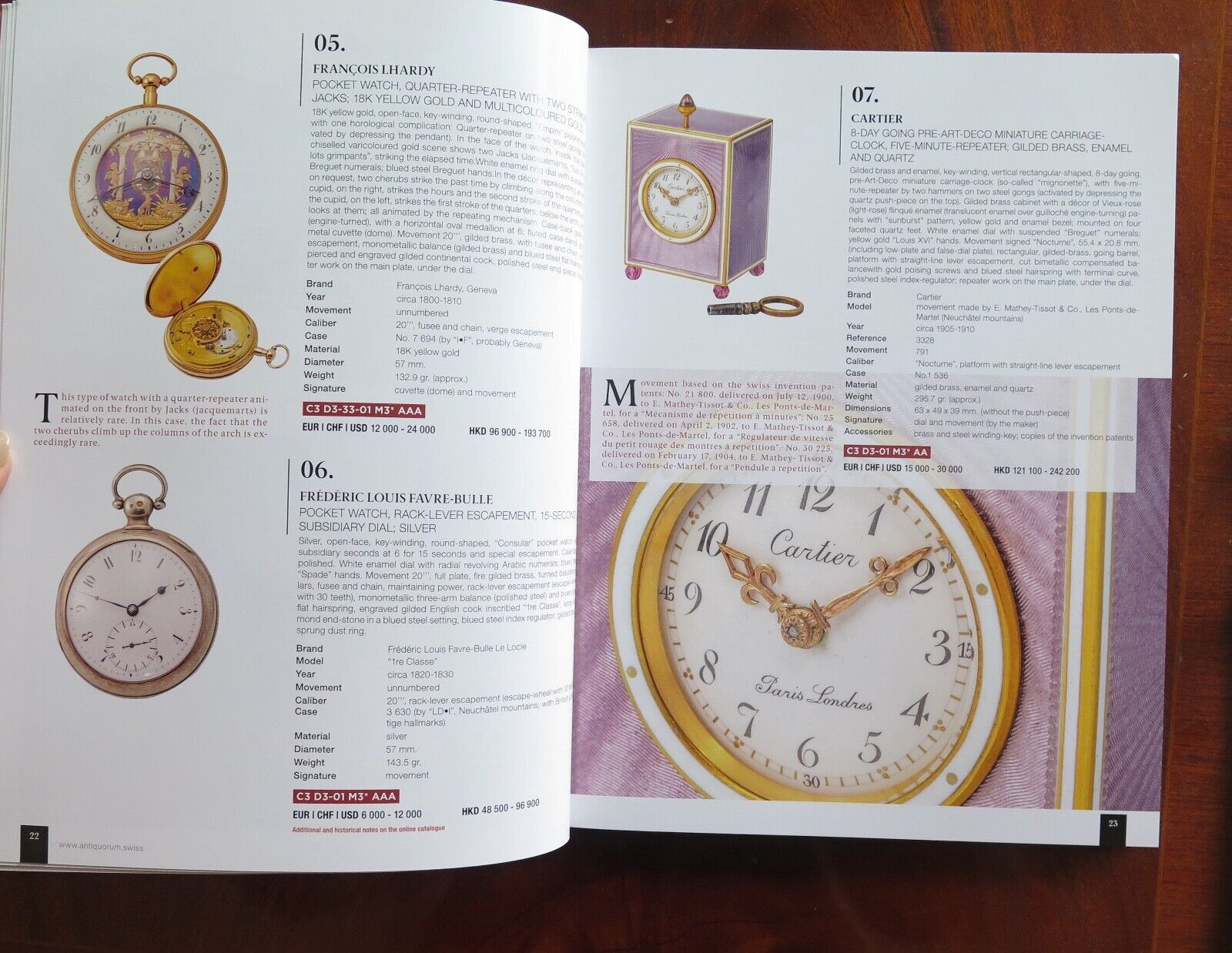 Antiquorum Watch Auction Catalogue. Modern & Vintage Timepieces, Monaco