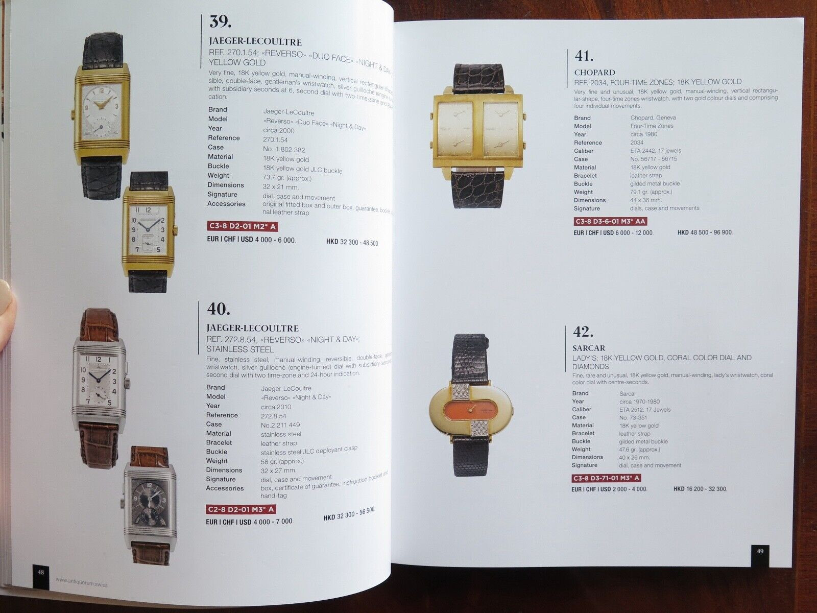 Antiquorum Watch Auction Catalogue. Modern & Vintage Timepieces, Monaco
