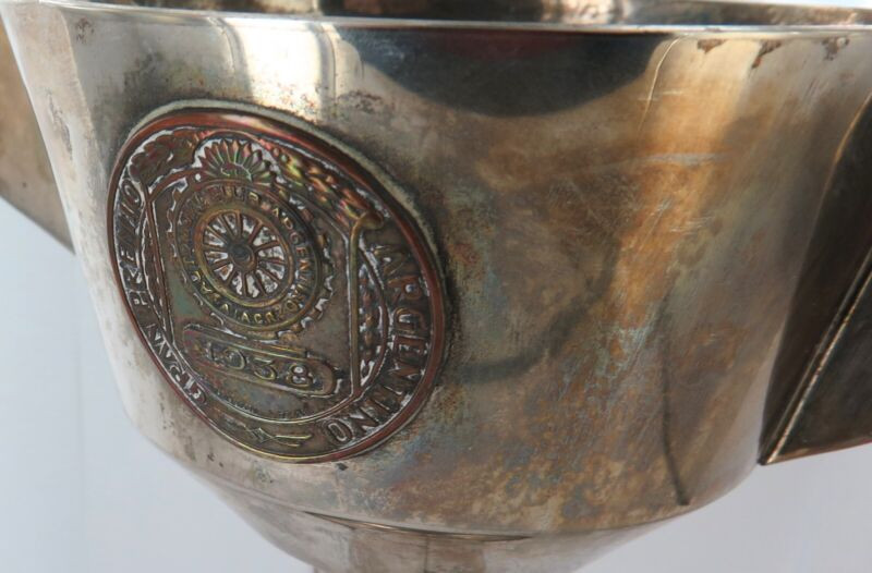 Trophée RARE Gran Premio Argentino 1938 - 1ère Place Carlos Arzani Sur Alfa Romeo 3800 - Objet Collection Course Automobile