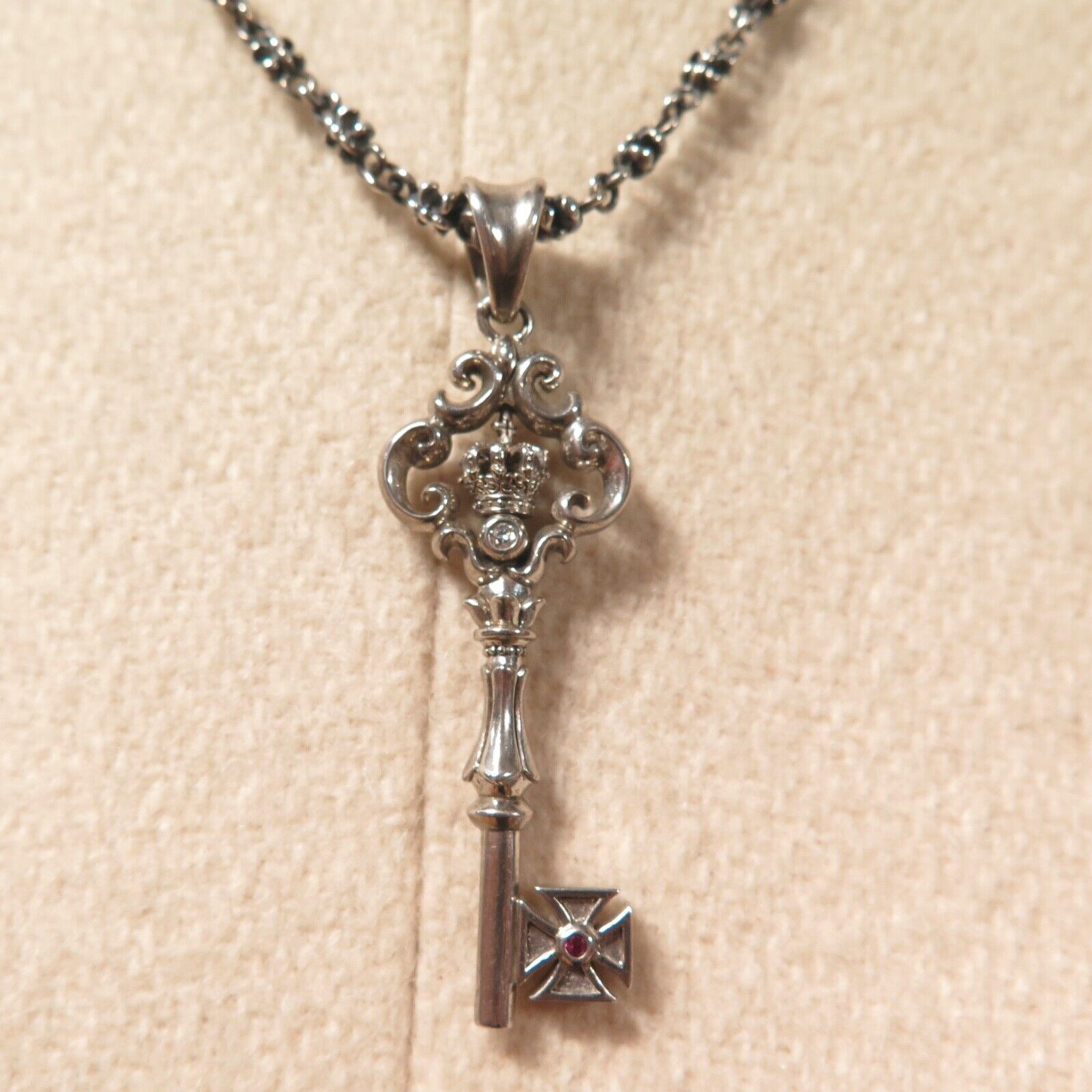 Designer Justin Davis 'Creation Key' Sterling Silver Diamond