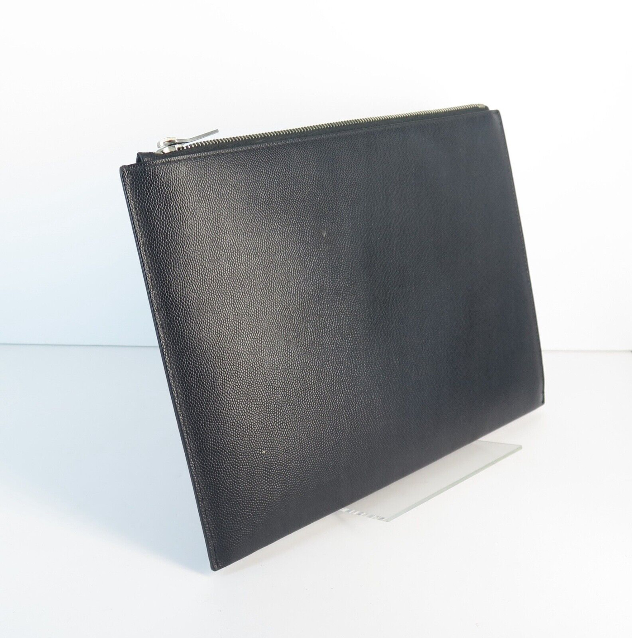 Saint Laurent Black leather iPad holder