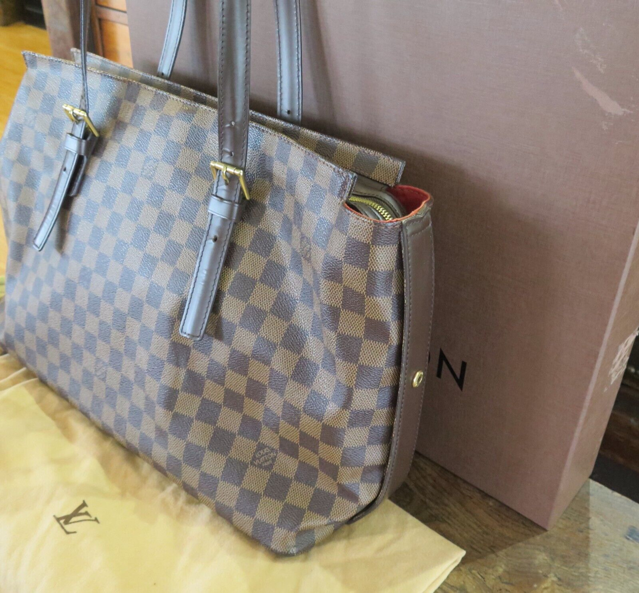 Louis Vuitton Chelsea Bag Tote In Damier Canvas With Box & Dustbag -  Harrington & Co.