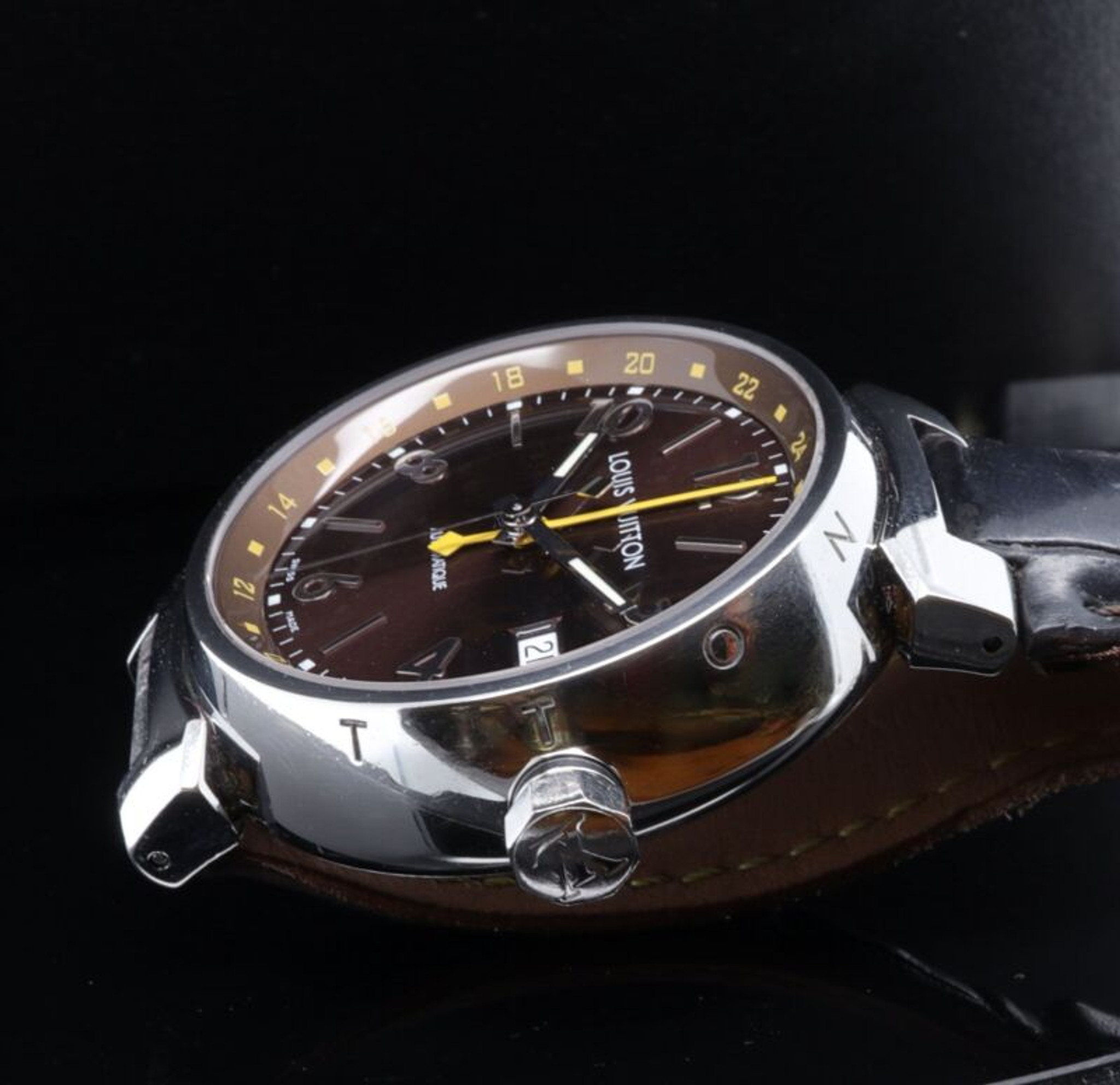 Louis Vuitton Tambour Gmt Q1131 Automatico 39mm Quadrante for