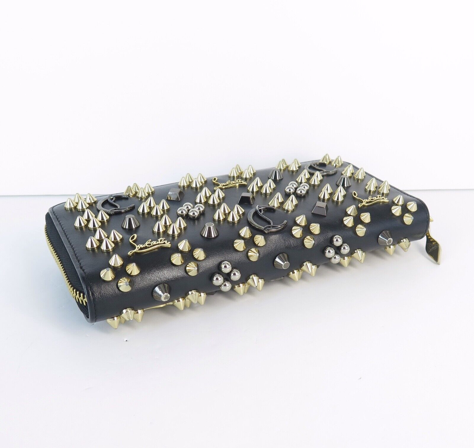 Christian Louboutin Panettone Black Studded Purse Wallet