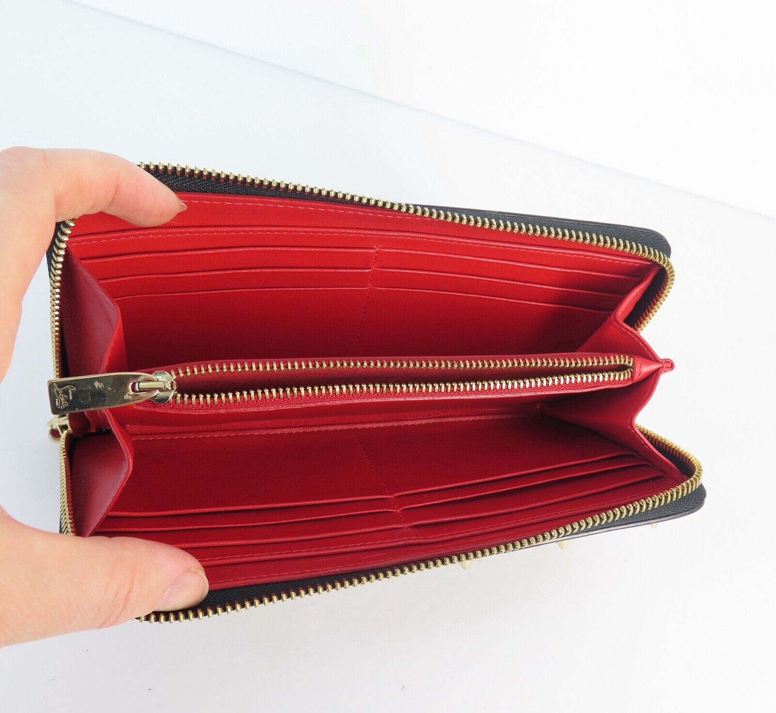 Christian Louboutin Panettone Black Studded Purse Wallet