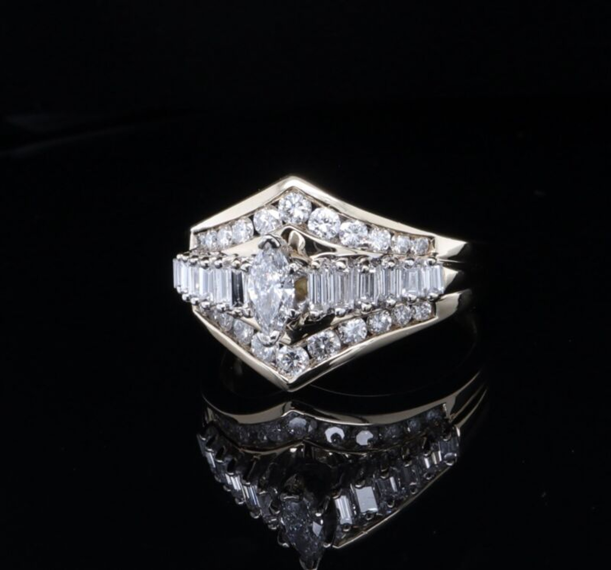 Yellow gold clearance diamond cocktail rings