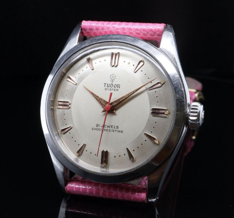 Vintage 1958 Tudor Oyster Small Rose 17J Manual Wind Mens Watch