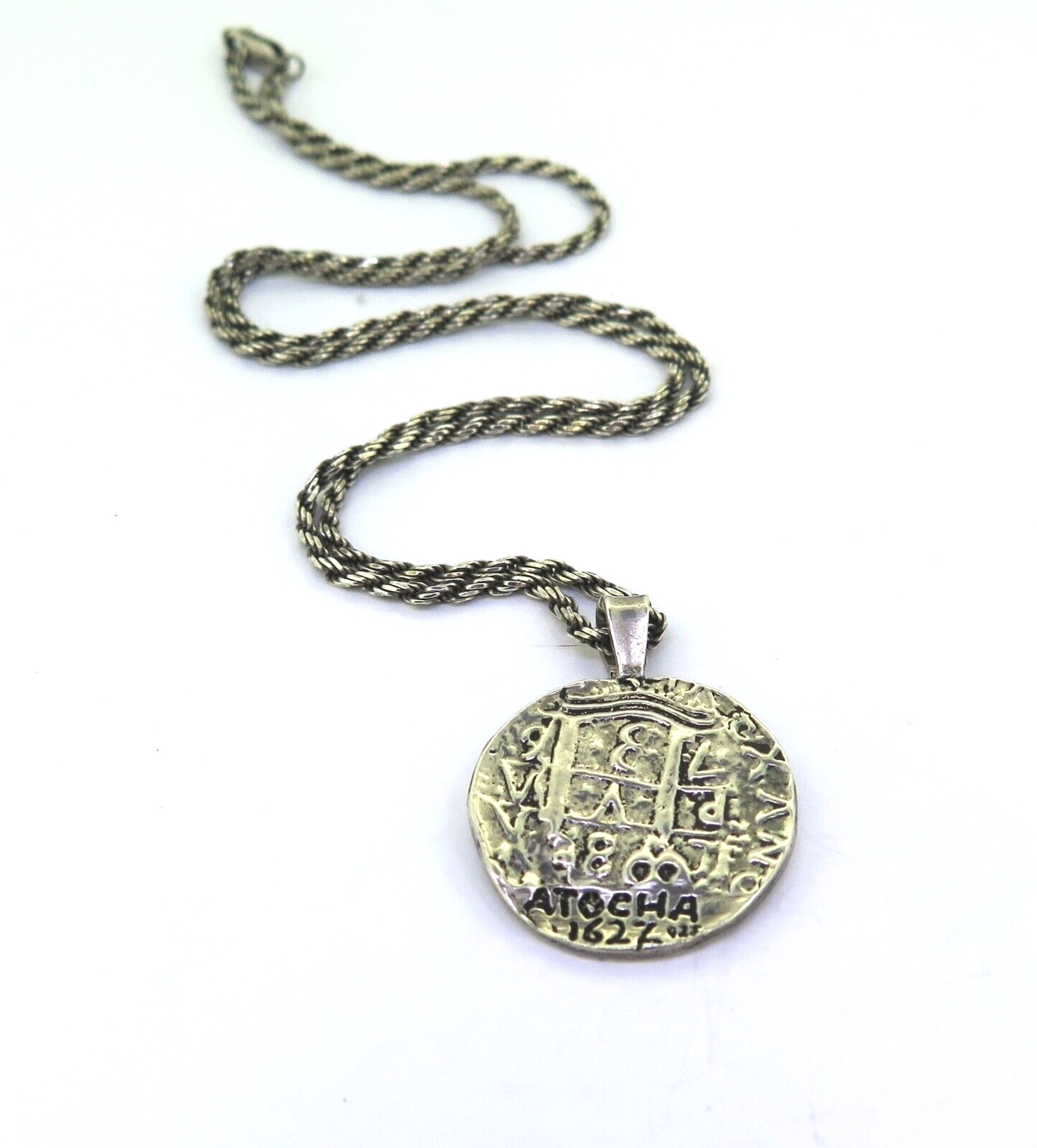 Antique Spanish Pieces of Eight Replica Coin Necklace - Made in USA