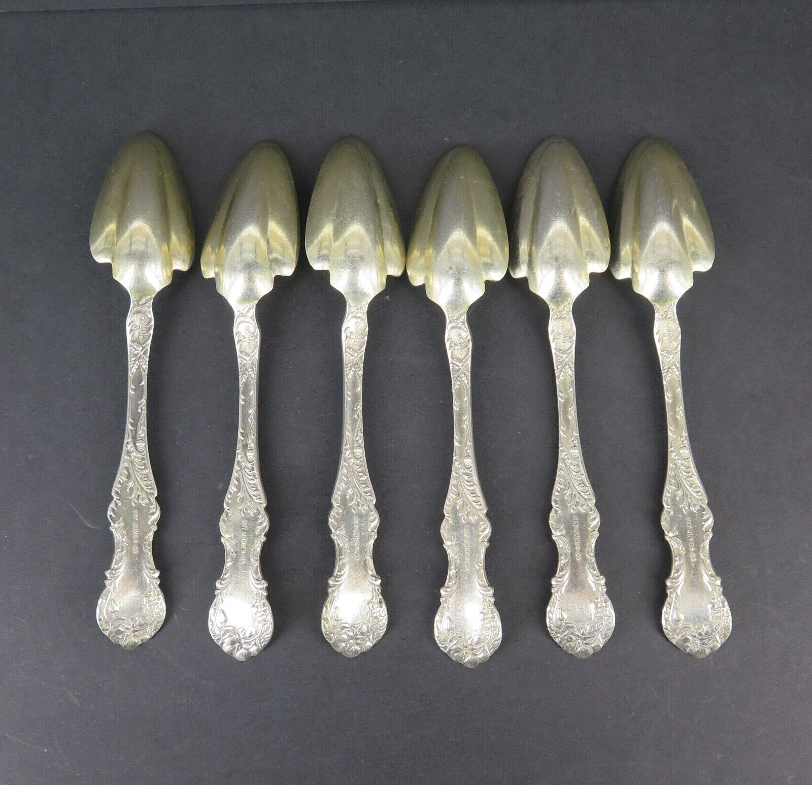 Set of 1903 Wallace, USA A1 Silverplate Grapefruit Spoons