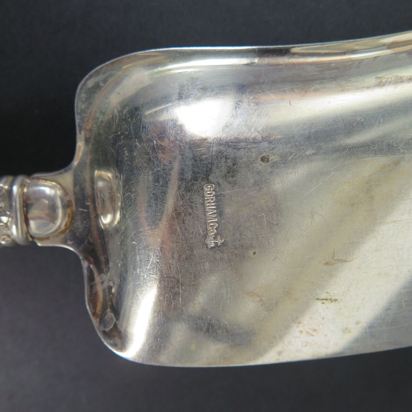 Vintage Gorham, USA Silverplate Crumb Knife Tray - Harrington & Co.