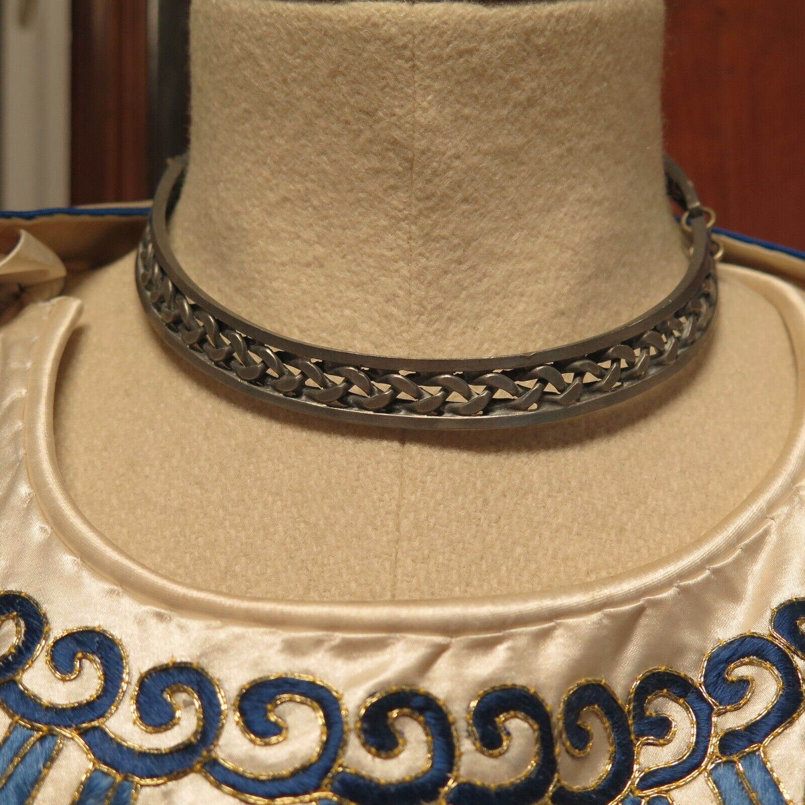 Vintage Jorgen Jensen Pewter #211 Curb Chain Neck Collar 
