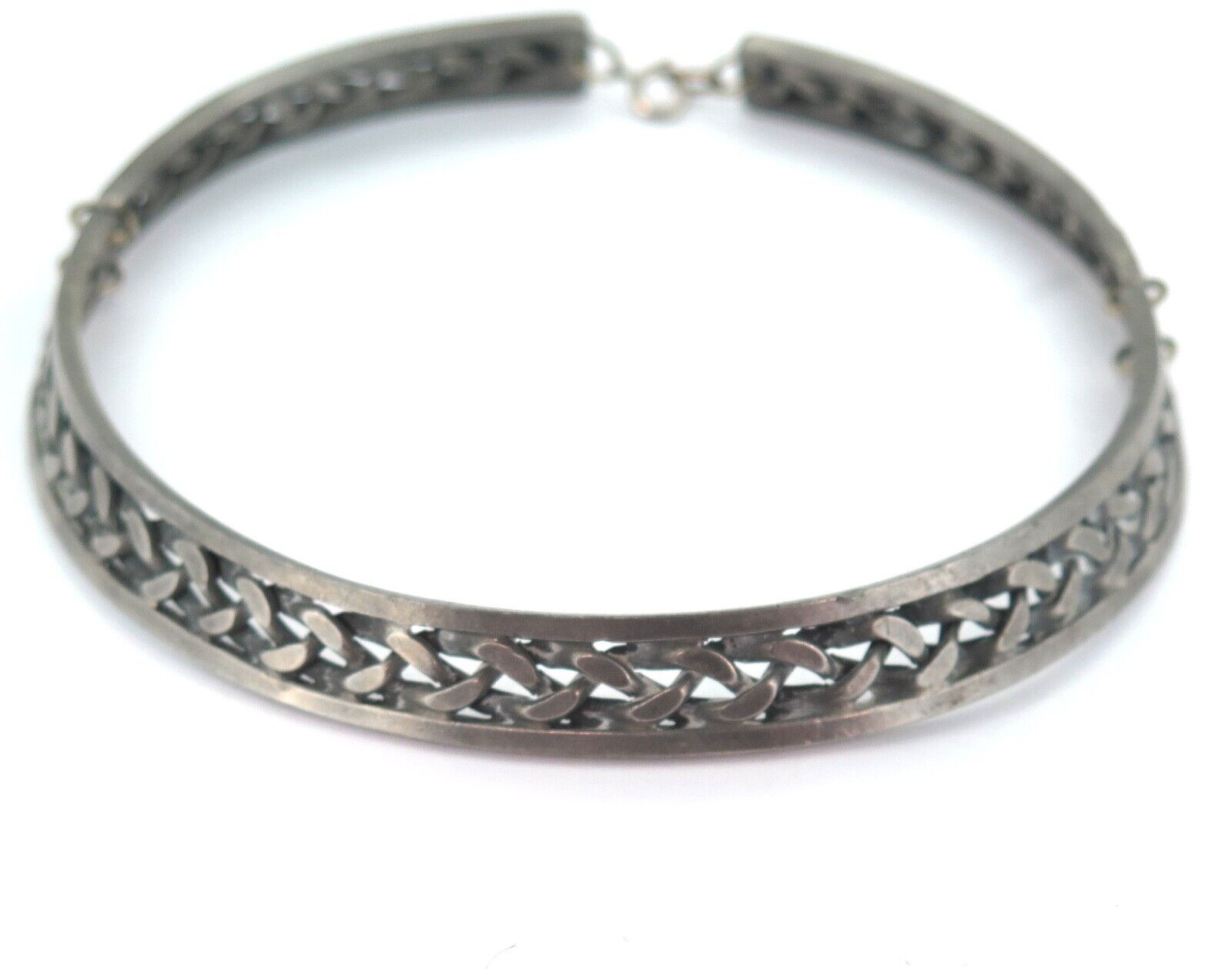 Vintage Jorgen Jensen Pewter #211 Curb Chain Neck Collar