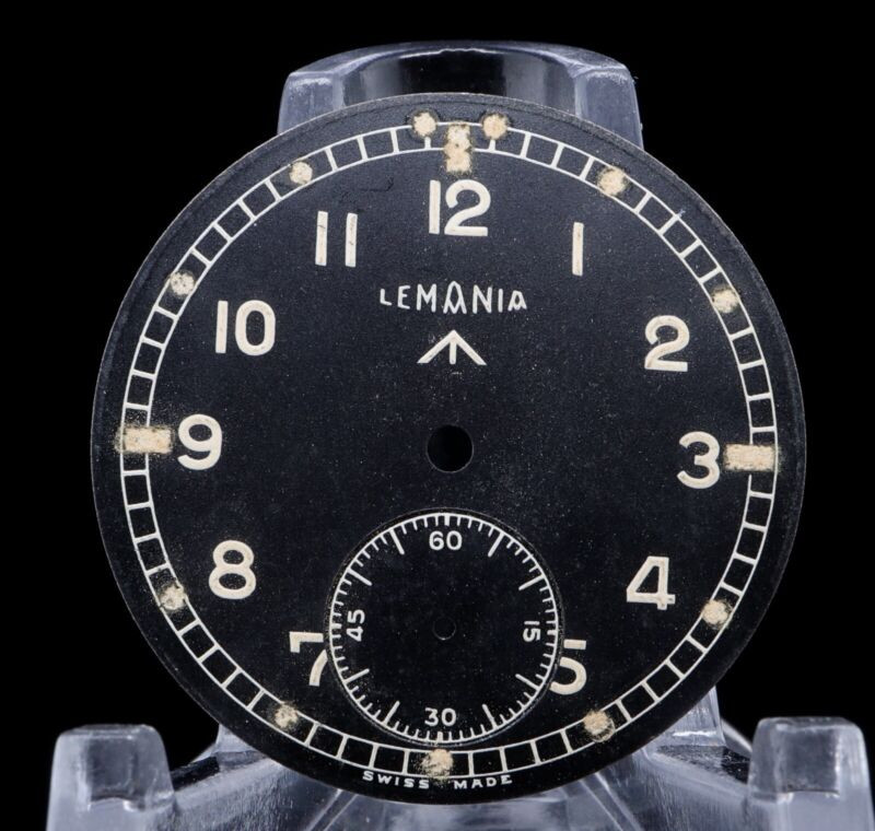 Vintage WWII Lemania Dirty Dozen Military Dial- Nice Radium #159 ...