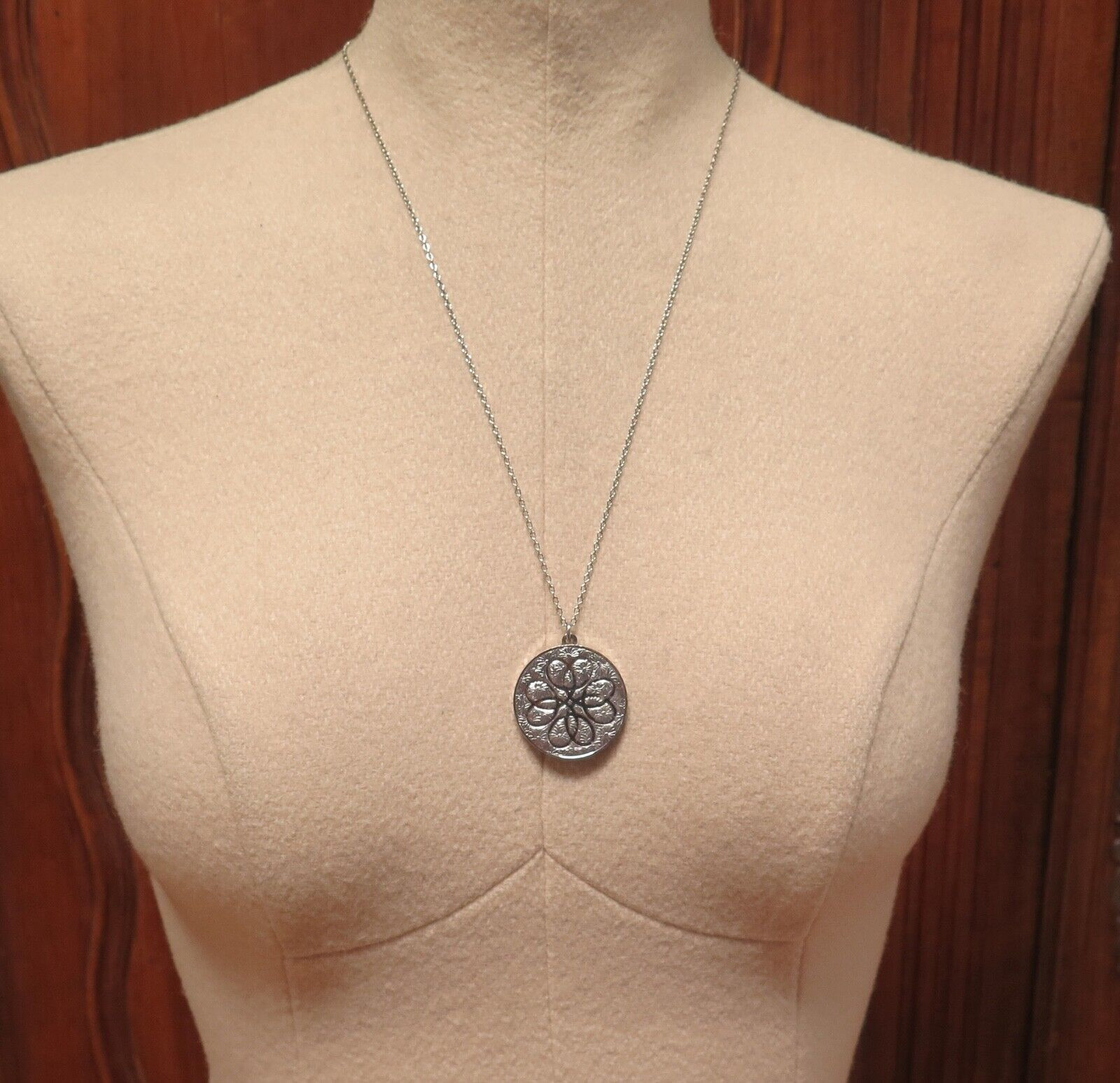 Vintage Franklin Mint Sterling Silver Celtic Love Knot Medallion 
