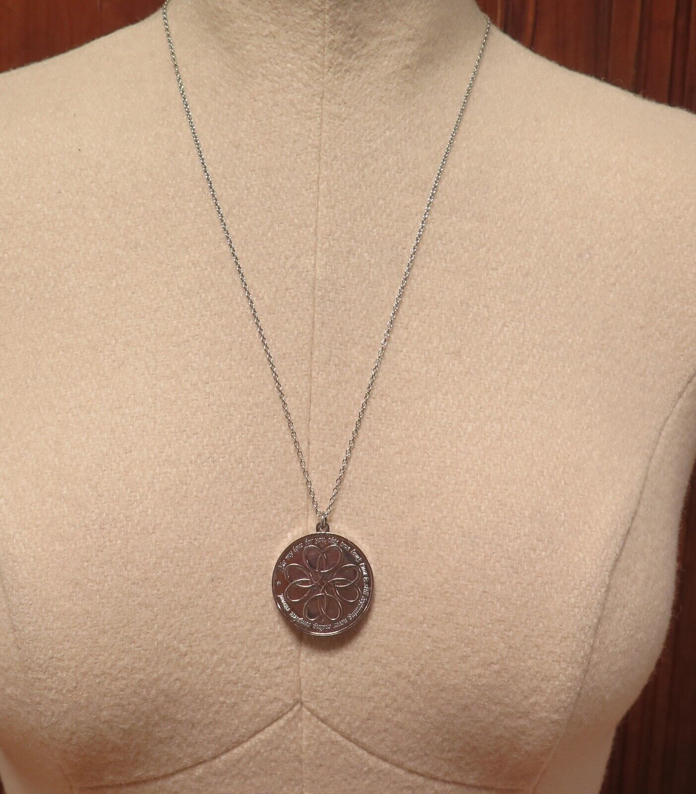 Vintage Franklin Mint Sterling Silver Celtic Love Knot Medallion
