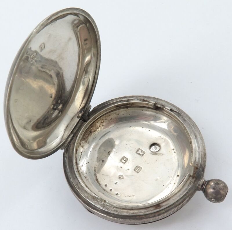 1908 English Sterling Silver Key Wind Pocket Watch Case