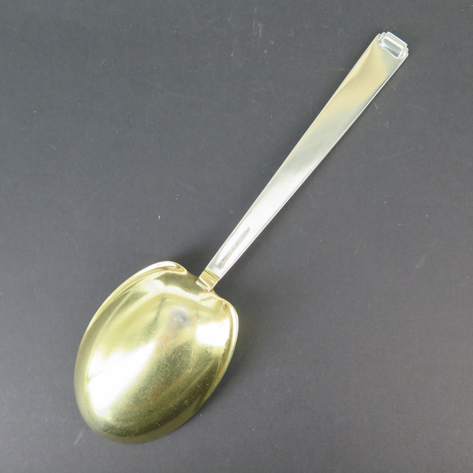 Art Deco Tiffany Co Sterling Silver Serving Spoon, Monogrammed