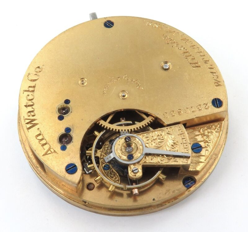 1885 Waltham Hillside 14S 13J Lever Set Pocket Watch Movement