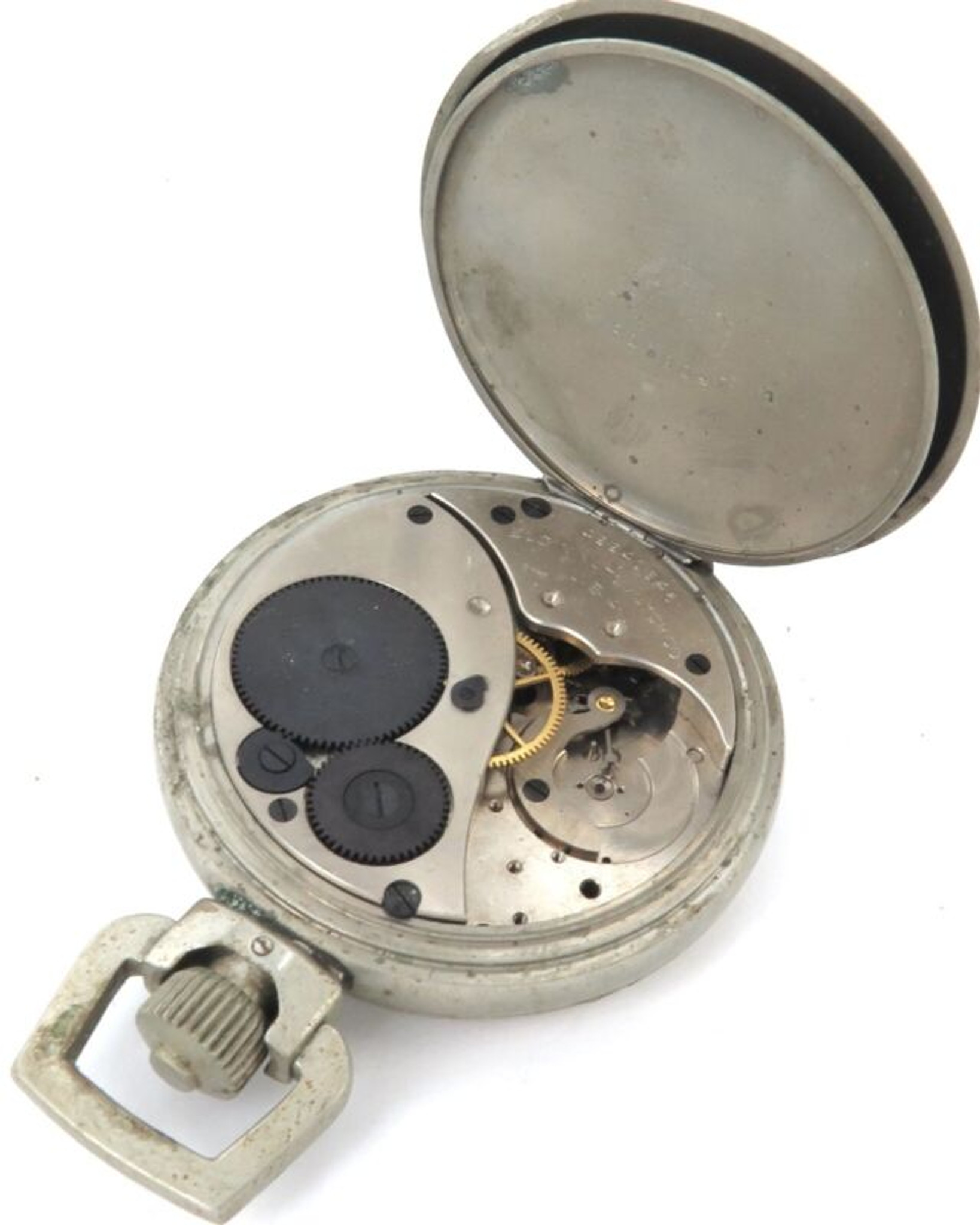WW2 1944 Elgin Jitterbug 582 16S 15J Timer Pocket Watch. Parts or Fixer. Harrington Co