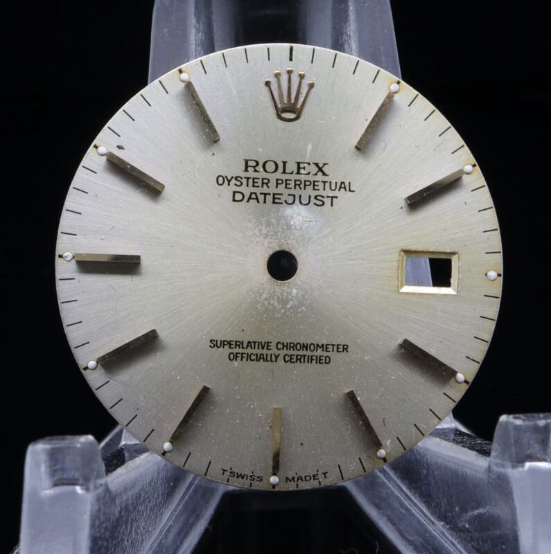 Authentic Rolex 16013 16233 Datejust Silver Gold Stick Dial #45