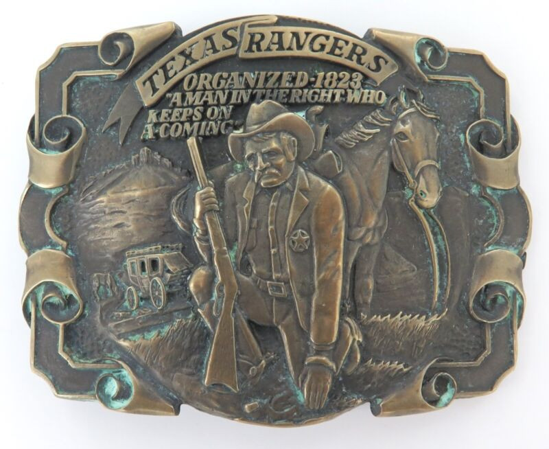 Vintage Brass Large Belt Buckle 