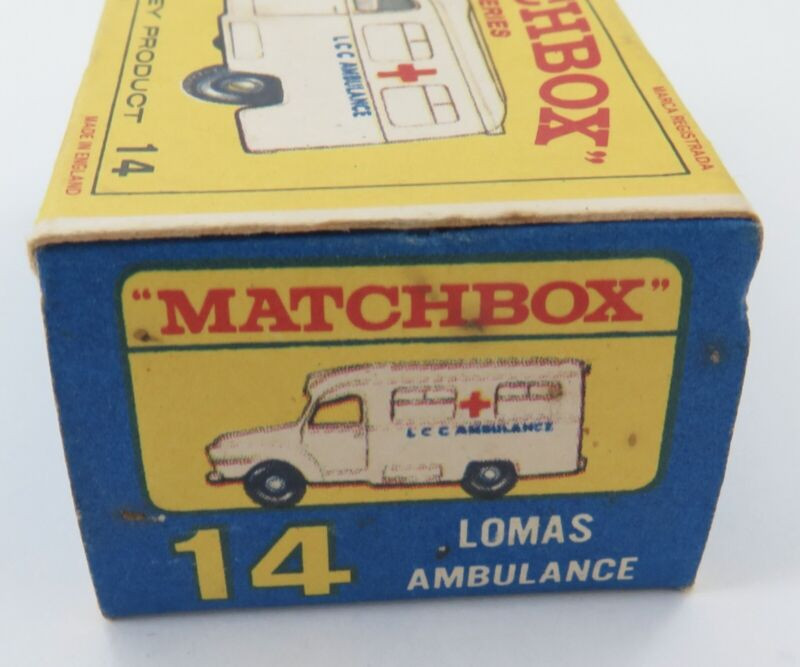 Vintage Lesney Matchbox Lomas Ambulance No 14 + Box. - Harrington