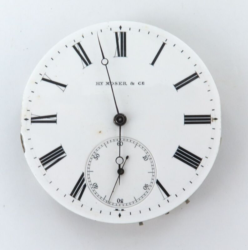 High Grade Signed Henry Moser Ce 18S Pocket Watch Movement