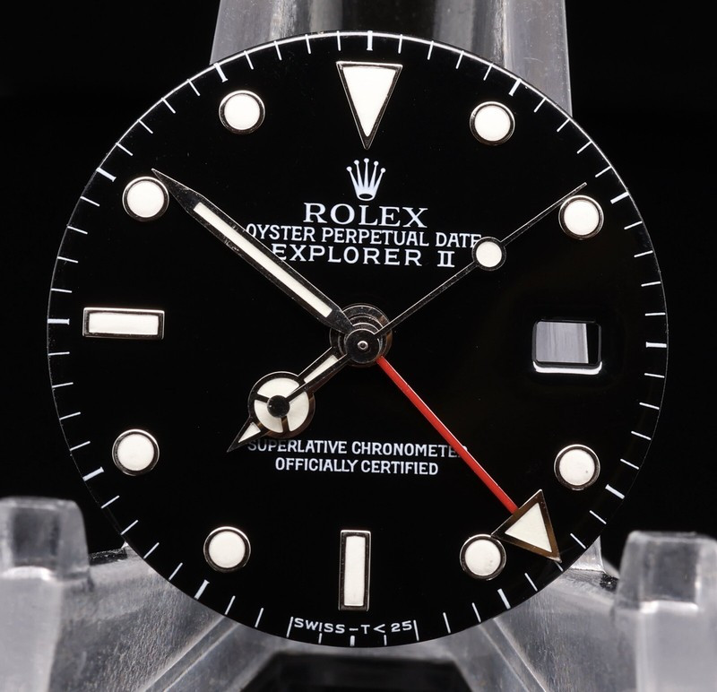 Vintage Rolex Explorer II 16570 16550 Black Tritium Dial Hands