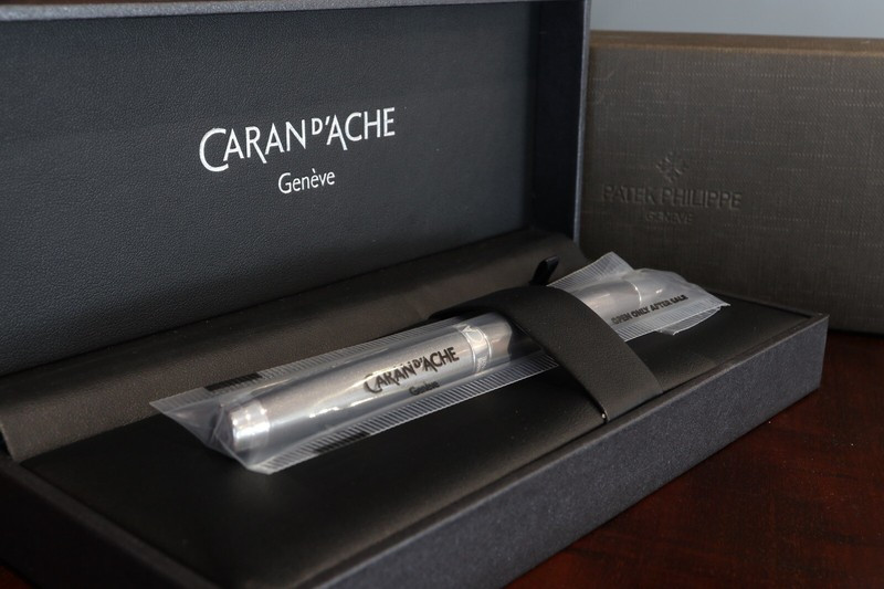 Patek Philippe Caran D'Ache Grey Ballpoint Pen + Box & Docs