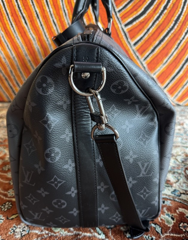 Travel Bag Keepall Monogram Eclipse LOUIS VUITTON Monogram Eclipse