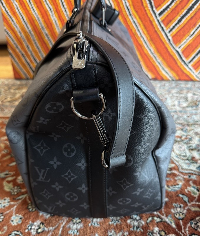 Louis Vuitton Keepall Bandouliere 50 Monogram Eclipse Duffle