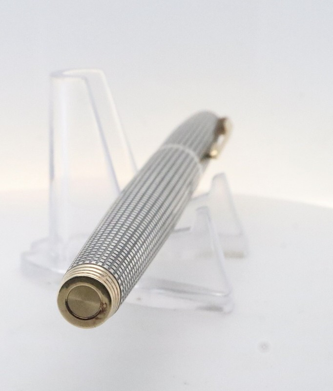 Parker 75 14K Gold Nib XF USA Cisele Sterling Silver Fountain Pen