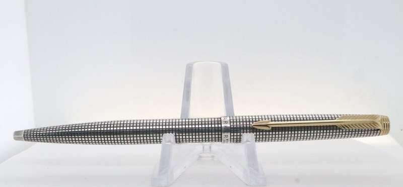 Vintage Parker 75 Gold Trim USA Cisele Sterling Silver Ballpoint