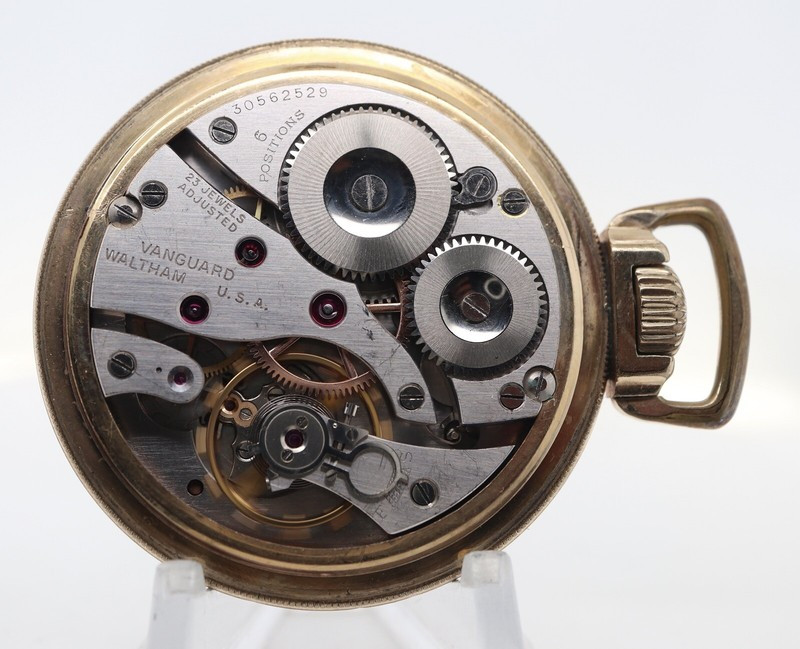 Antique 1940 Waltham No. 1623 Vanguard R/P 24hr Dial 51mm 23J O/F