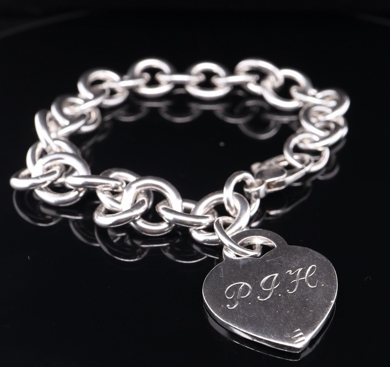 Return to Tiffany & Co Heart Tag 'PJH'.925 Sterling Silver 19cm