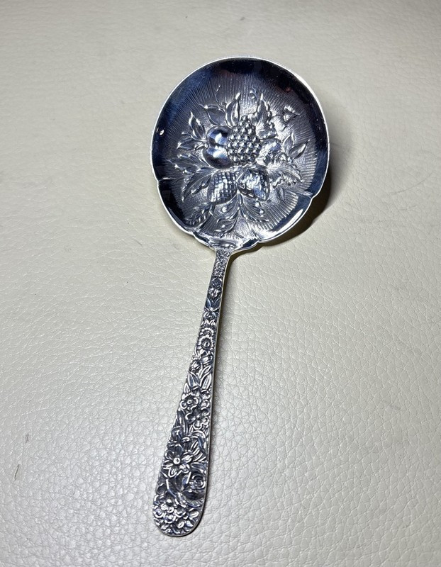Serving Spoons Kirk Stieff Repousse Sterling Silver Flatware