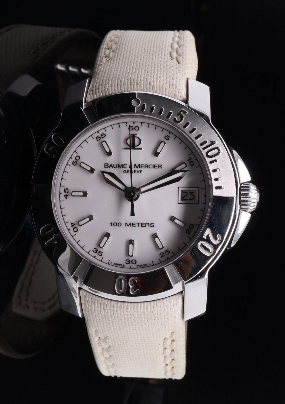 Auth. Baume & Mercier Capeland 65452 Quartz 100M 34mm Wristwatch +