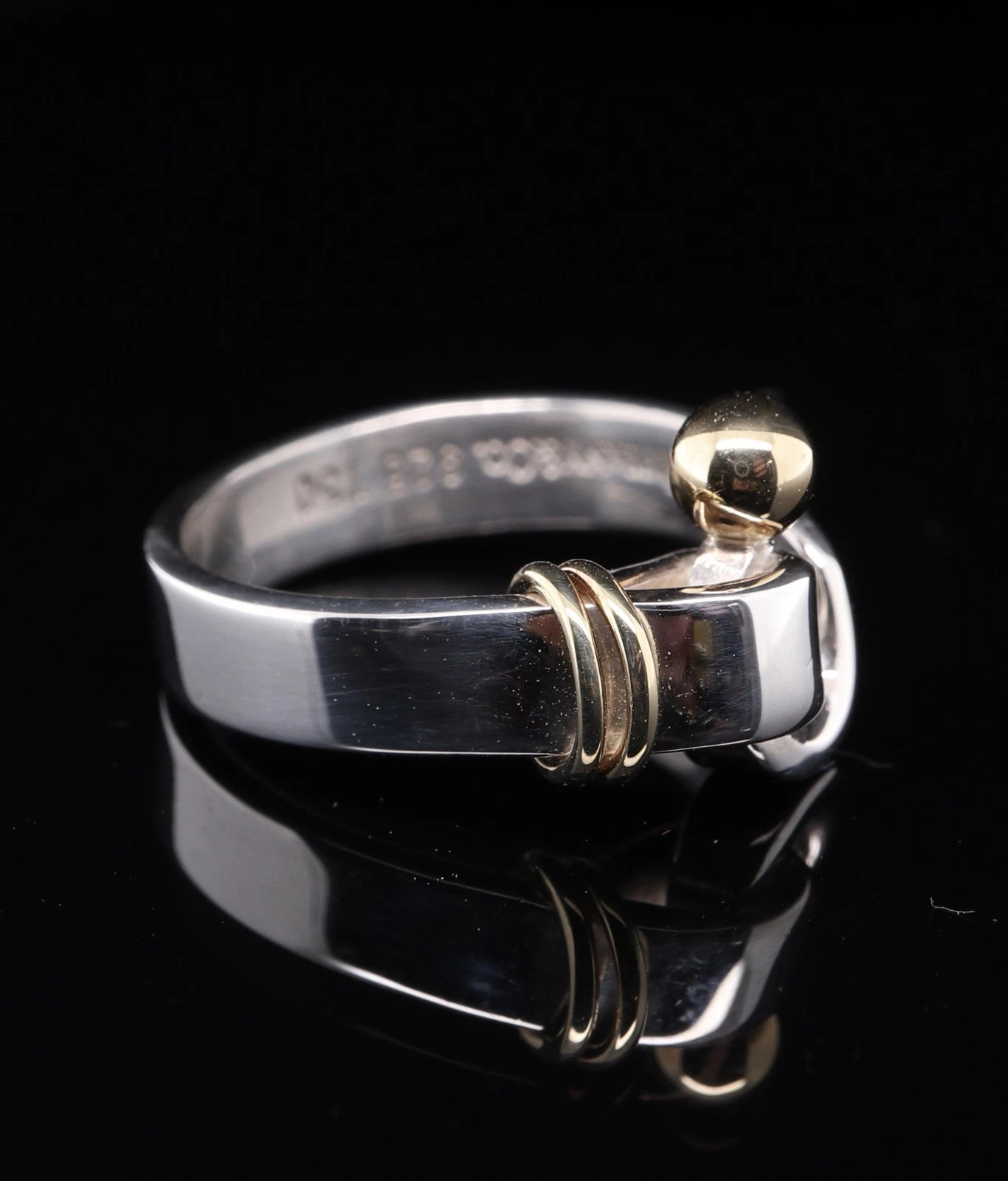 Vintage Tiffany & Co Sterling Silver & 18k Gold Hook & Eye 