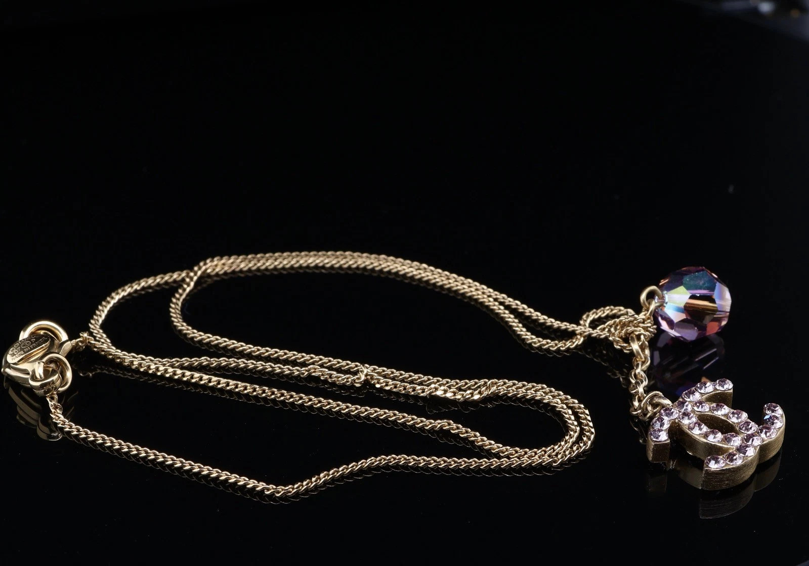 Vintage C.2007 Chanel CC Crystal Drop Pendant - Harrington & Co.