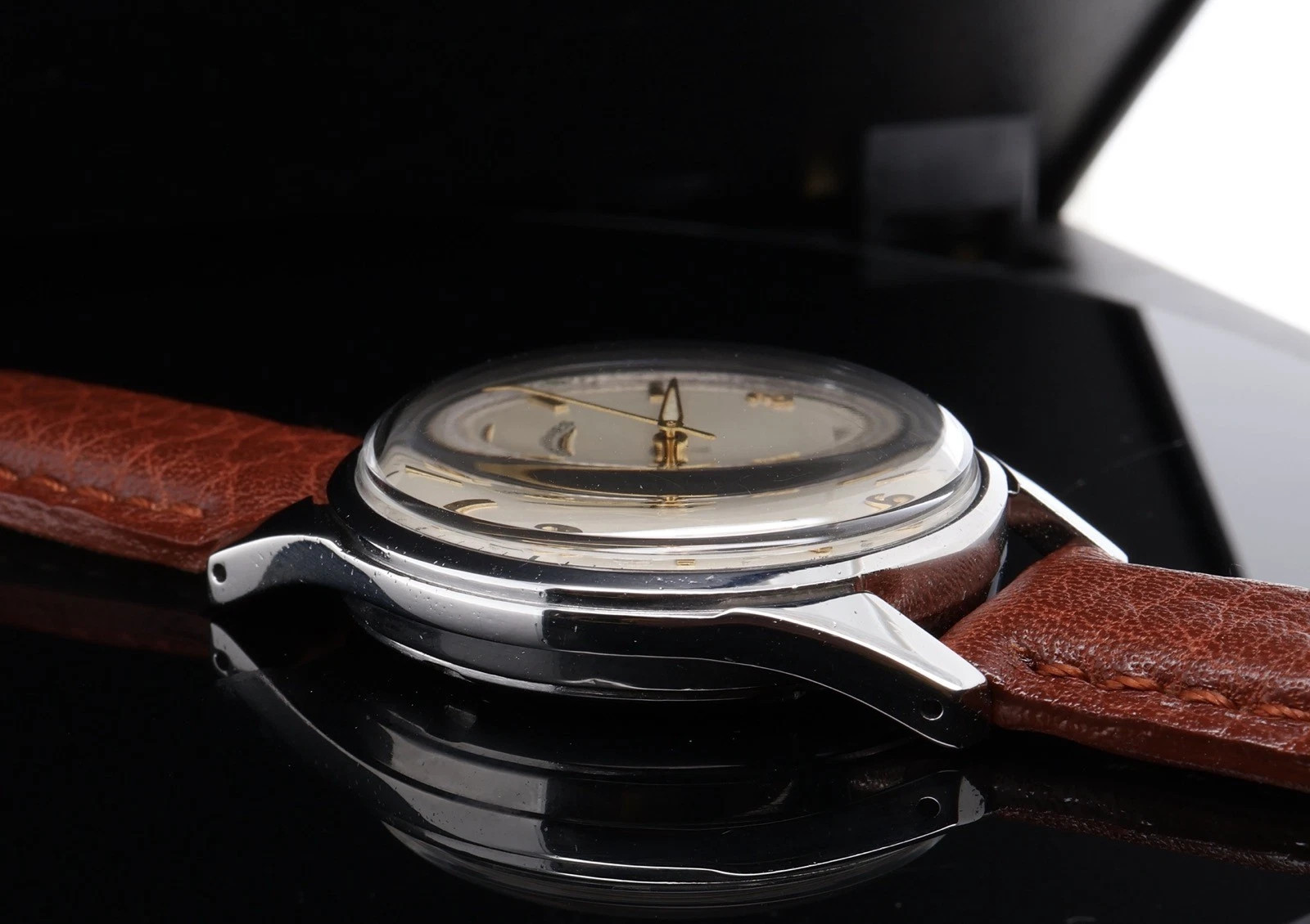 Vintage 1954 Longines Steel Screw Back Manual Wind Cal 12.68ZS 