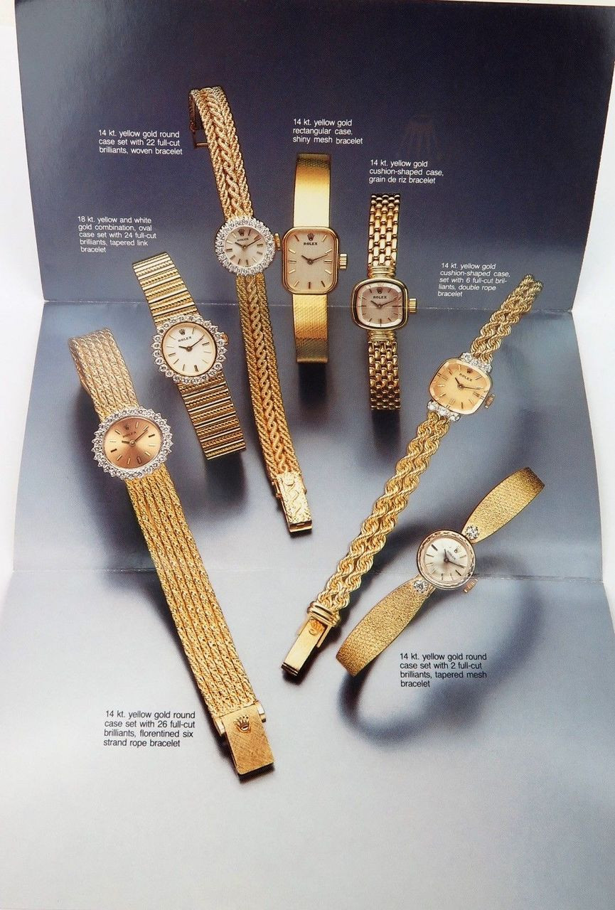 1990 SCARCE ROLEX BROCHURE LADIES 14kt 