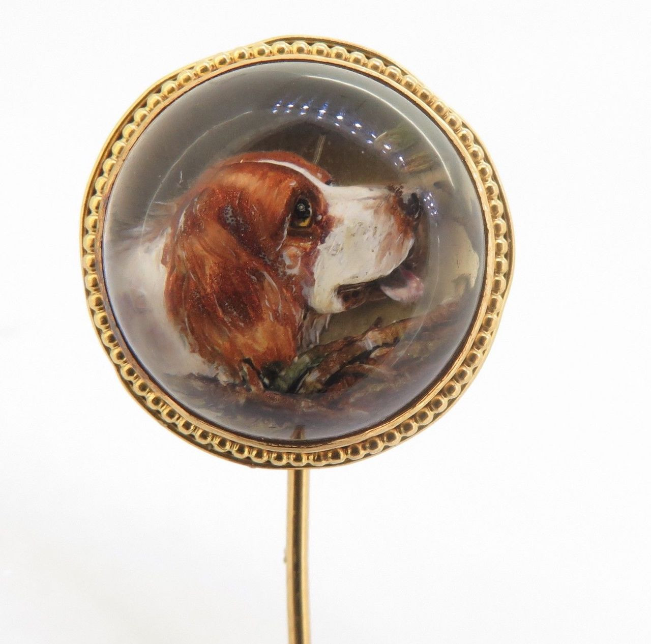 Broche Vintage Rare Coro – Scottie Chien Revers Avec Cristal D’Essex – Occasion Avec Légère Usure Dorure