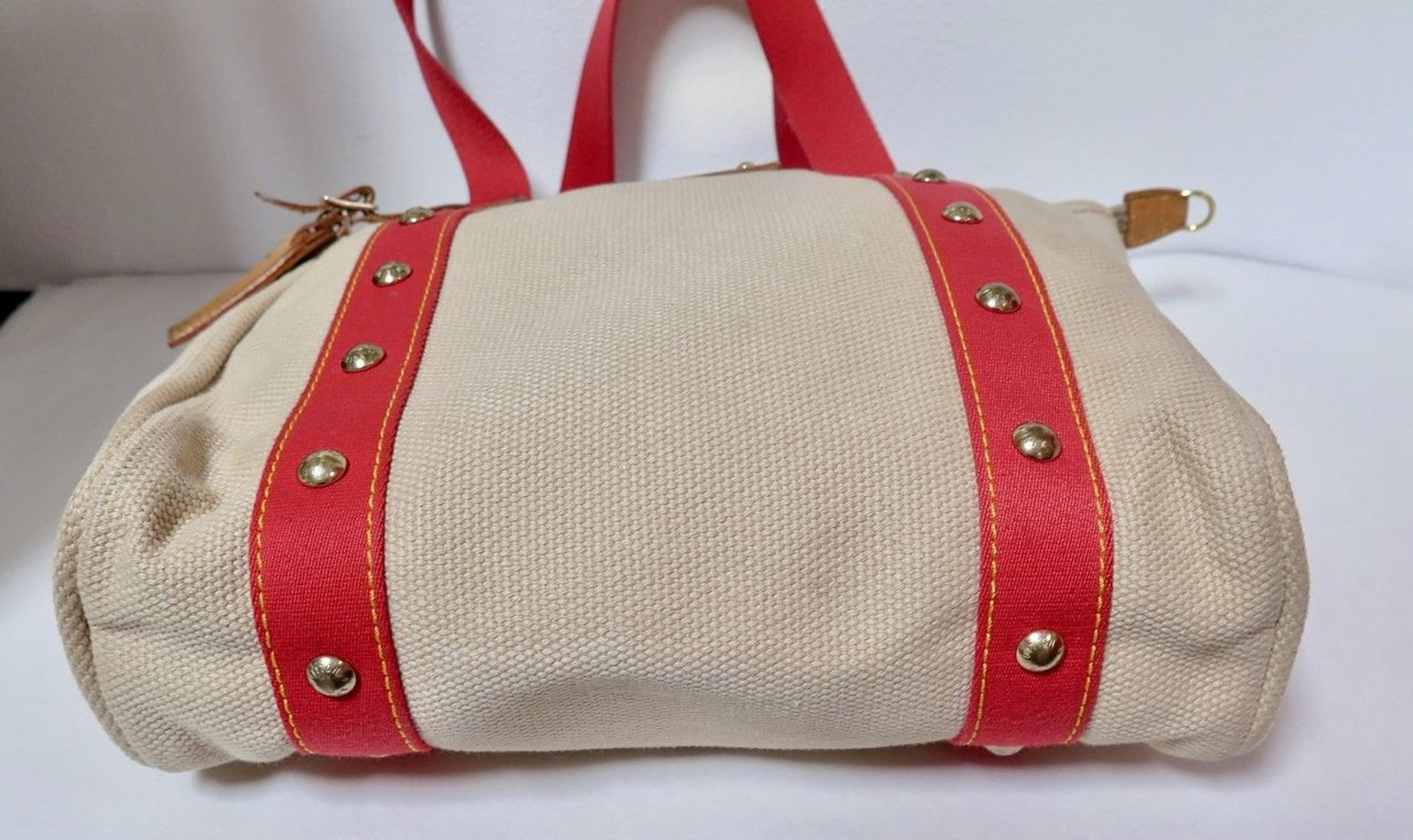 Louis-Vuitton-Antigua-Cabas-GM-Canvas-Tote-Bag-Beige-Red-M40032