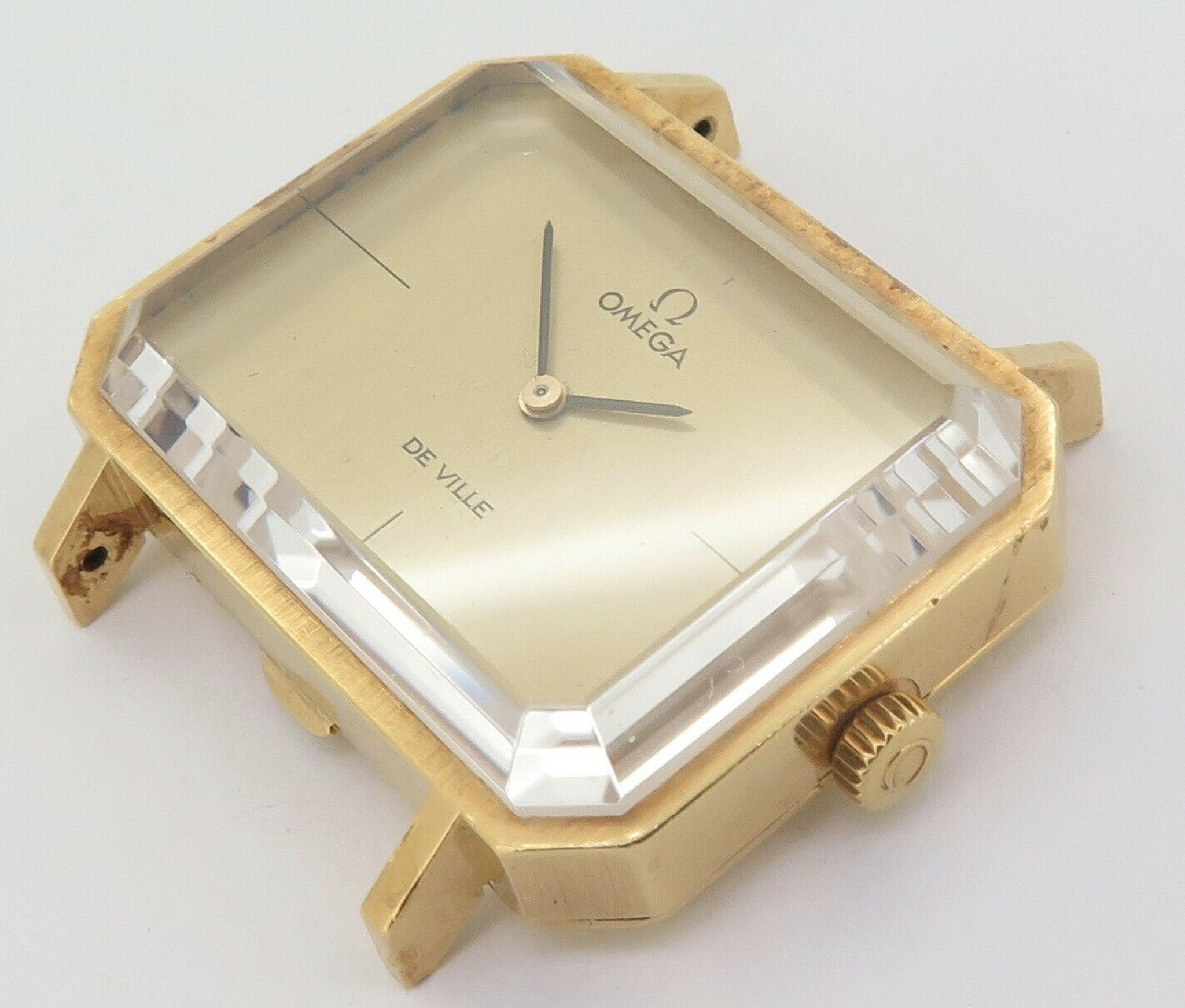 omega deville 18k gold vintage