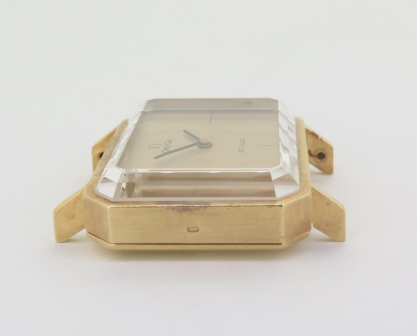 Super RARE Vintage 1972 Omega Deville Emerald 18k Gold Watch by Andrew Grima