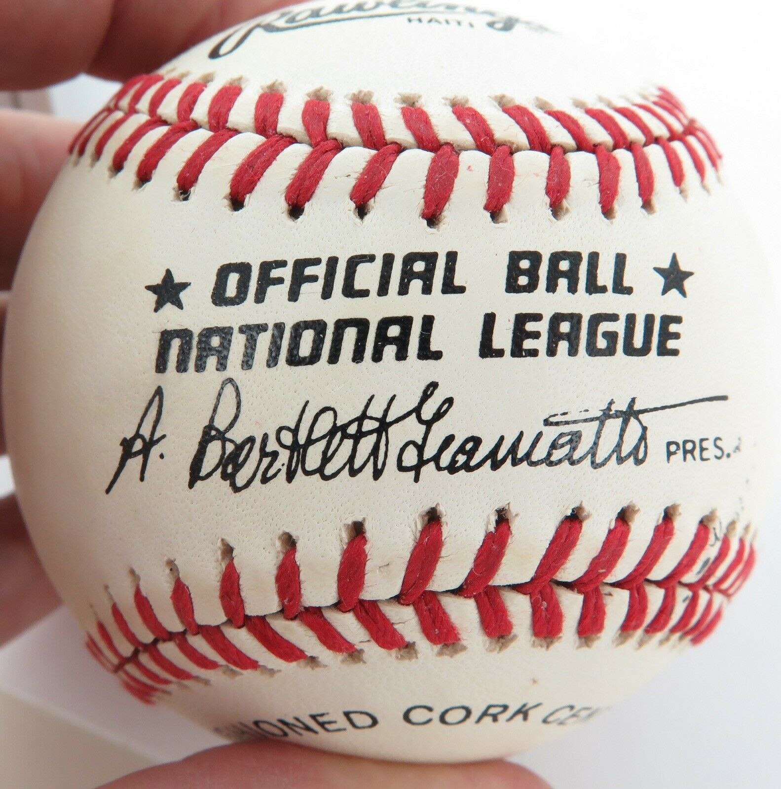 STEVE CARLTON, HOF HAND SIGNED AUTOGRAPHED RAWLINGS RO-N BASEBALL