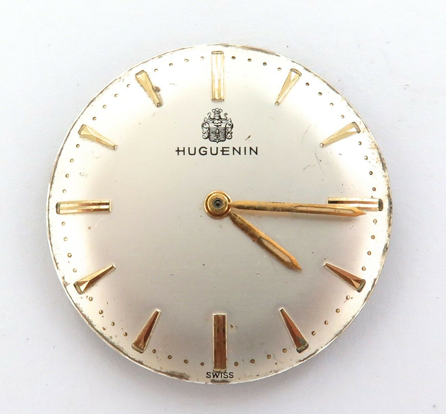 VINTAGE HUGUENIN 17J 2390 MENS WATCH MOVEMENT