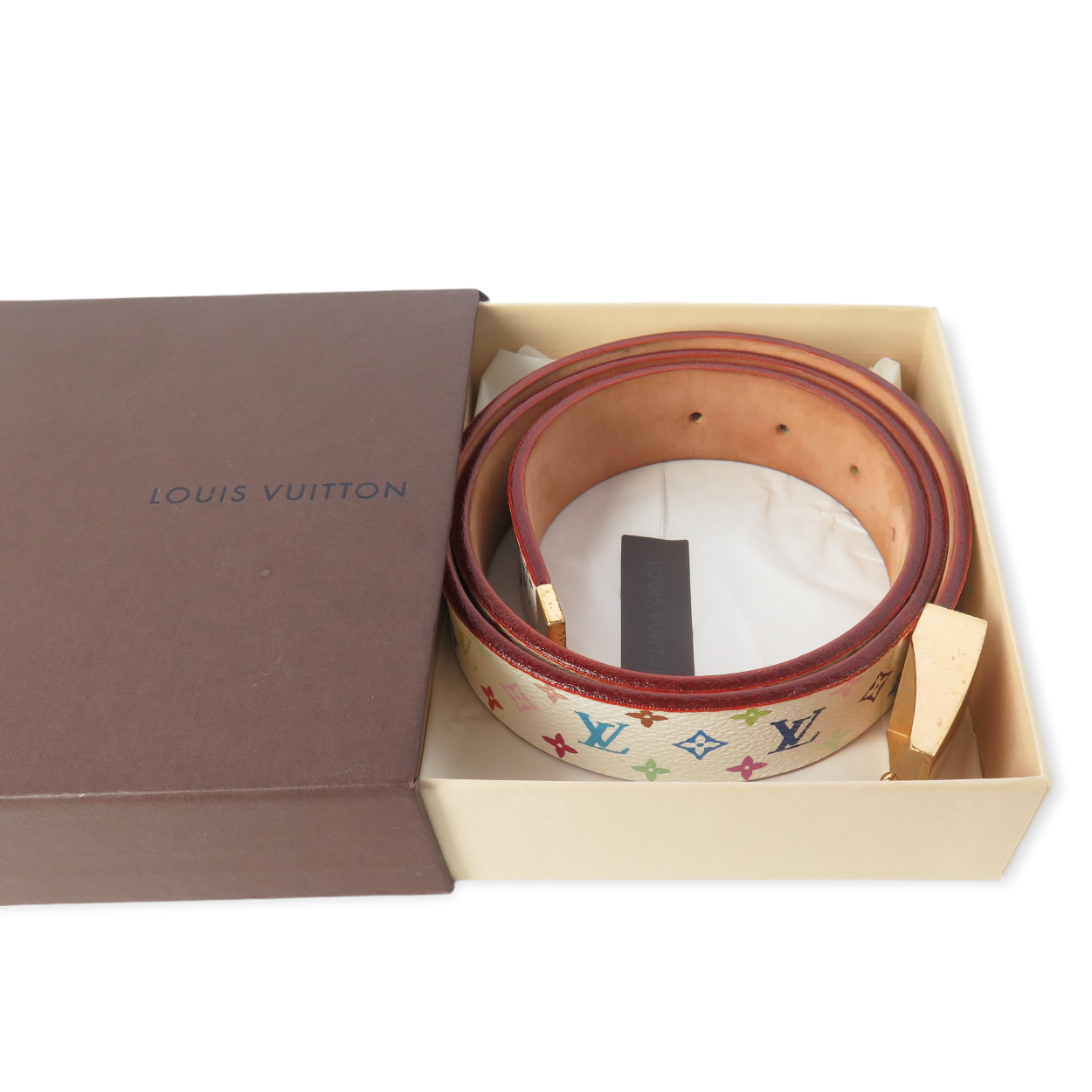 Louis Vuitton Multicolor Belt with Gold 