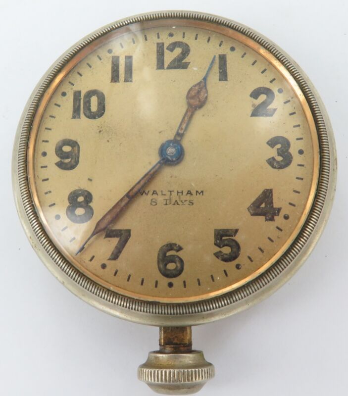 1920 Waltham Goliath 37S 7J Day Car Clock From a 1920 Cadillac