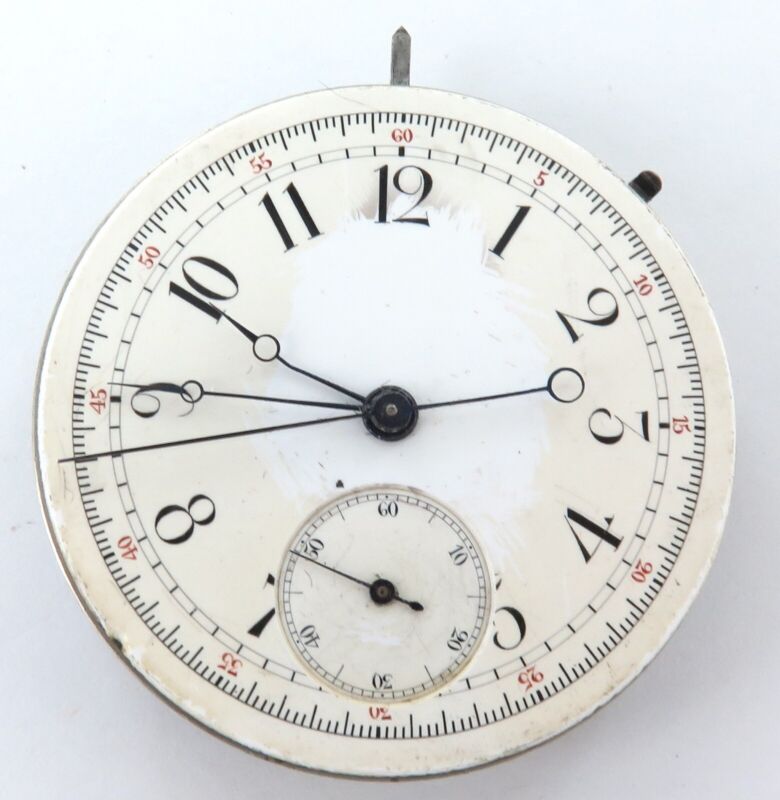 SUPER RARE 1872 Longines Chronograph Mens Pocket Watch Movement